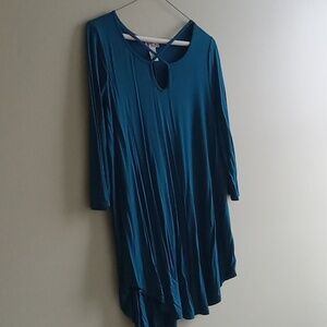 BEAUTIFUL Rayon Dress Unique Neckline Comfy Relaxed Fit Flowy Soft STRETCHY Nice